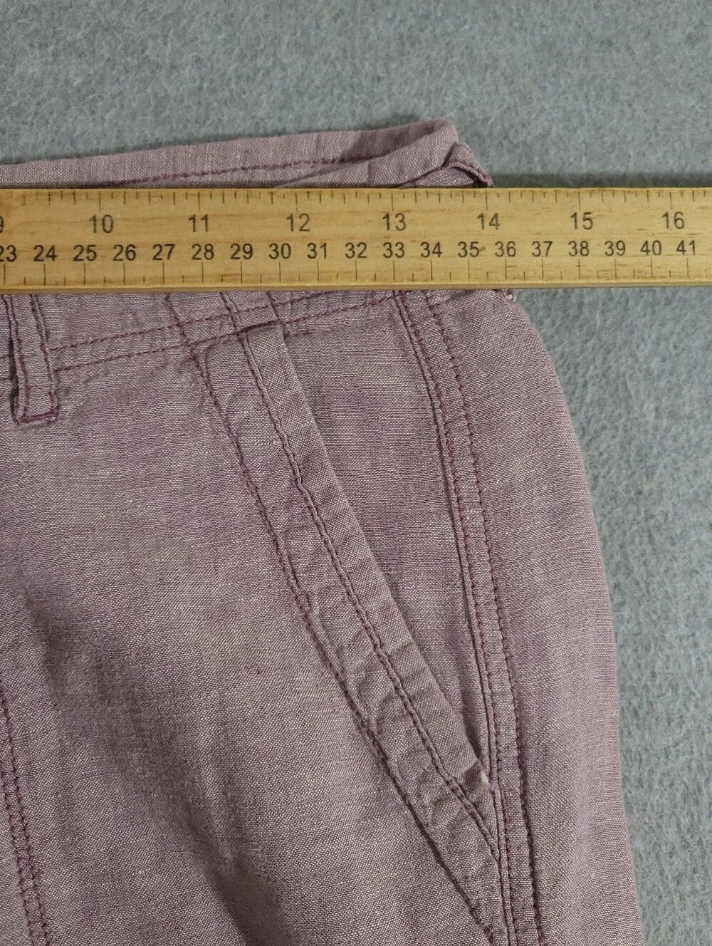 Patagonia Plum Line Pants Mens XS Pink Organic Cotton Straight Hemp Warm Wear